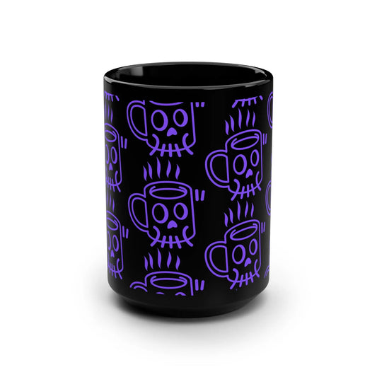 The Bean Grind™ Black Mug, The Bean's Lil Guy Printify