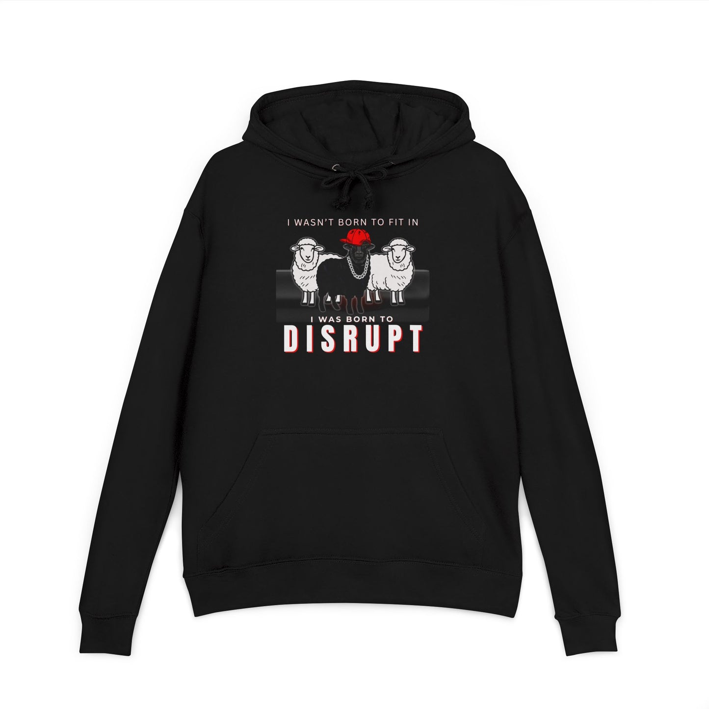 Black Sheep Born to Disrupt Bundle, Streetwear Terry Cloth Hoodie + Mug