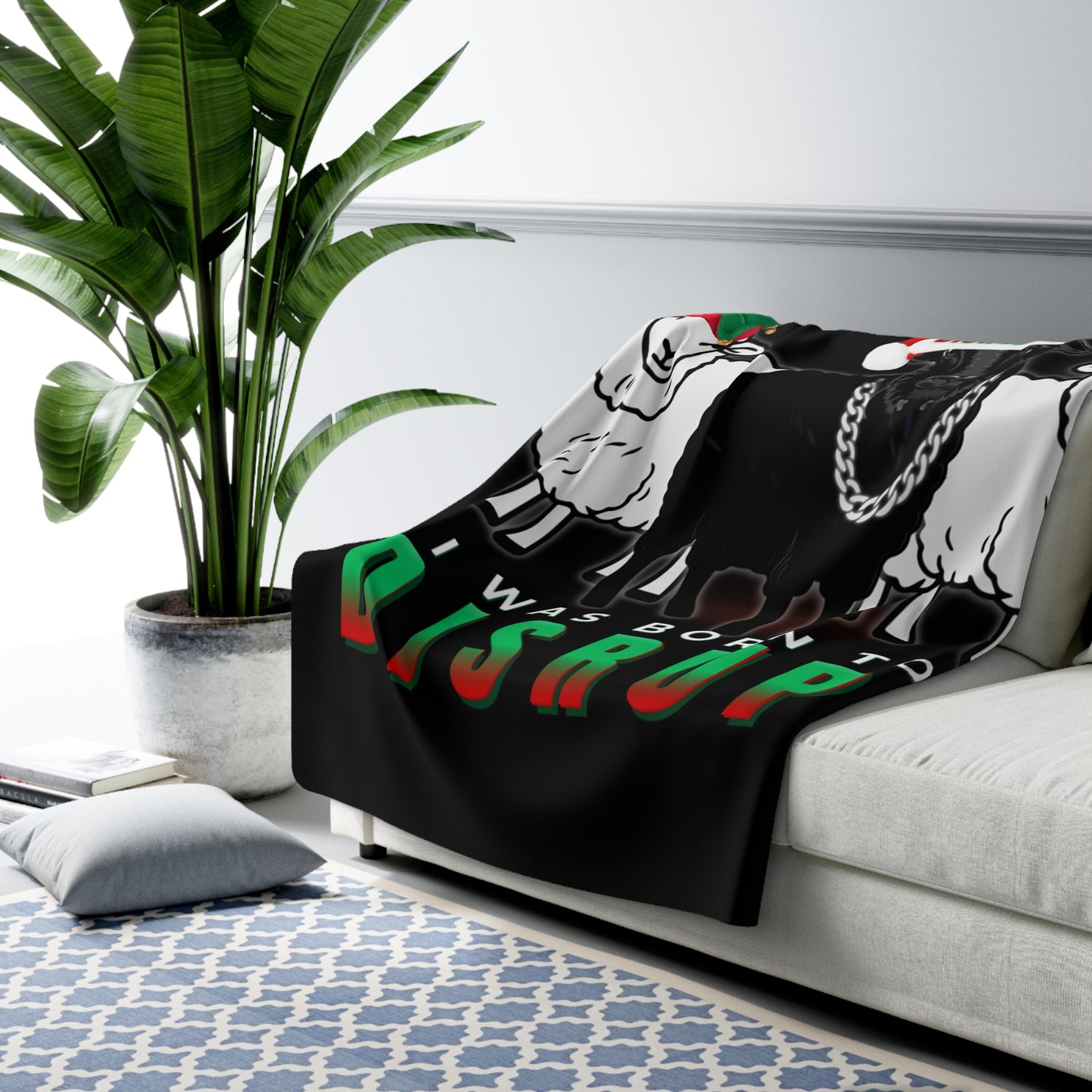 Christmas Throw Blanket Limited Edition, Black Sheep