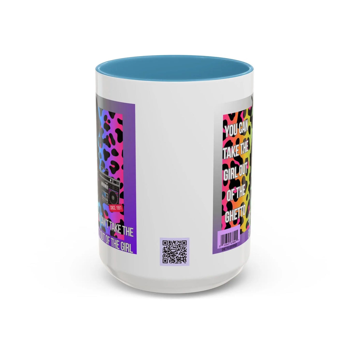 Funny Accent Mug, 8 Colors - You Can Take the Girl Out of the Ghetto Mug Printify