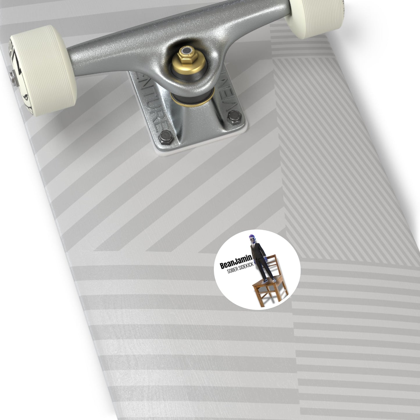 BeanJamin Sober Sidekick Vinyl Sticker Printify