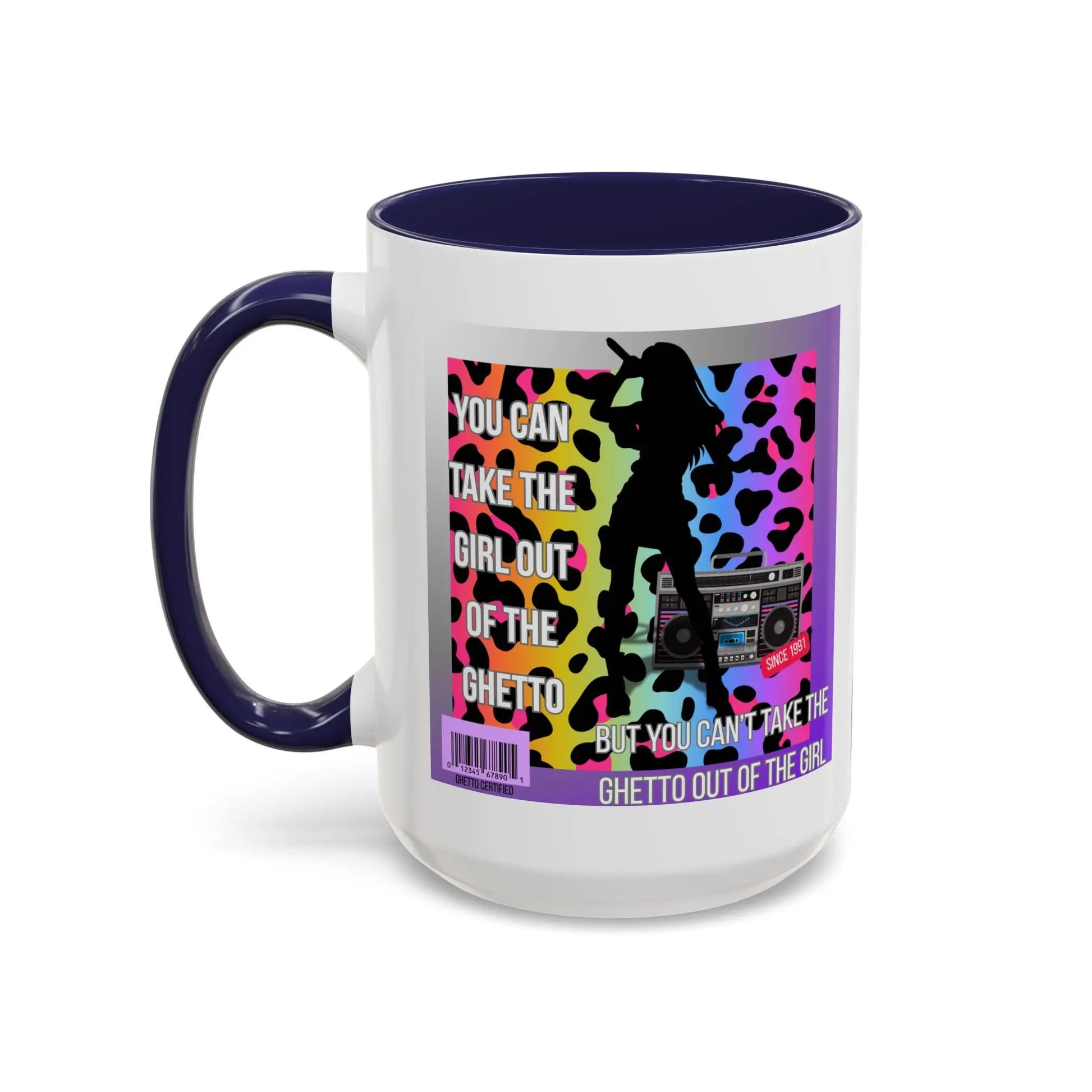 Funny Accent Mug, 8 Colors - You Can Take the Girl Out of the Ghetto Mug Printify