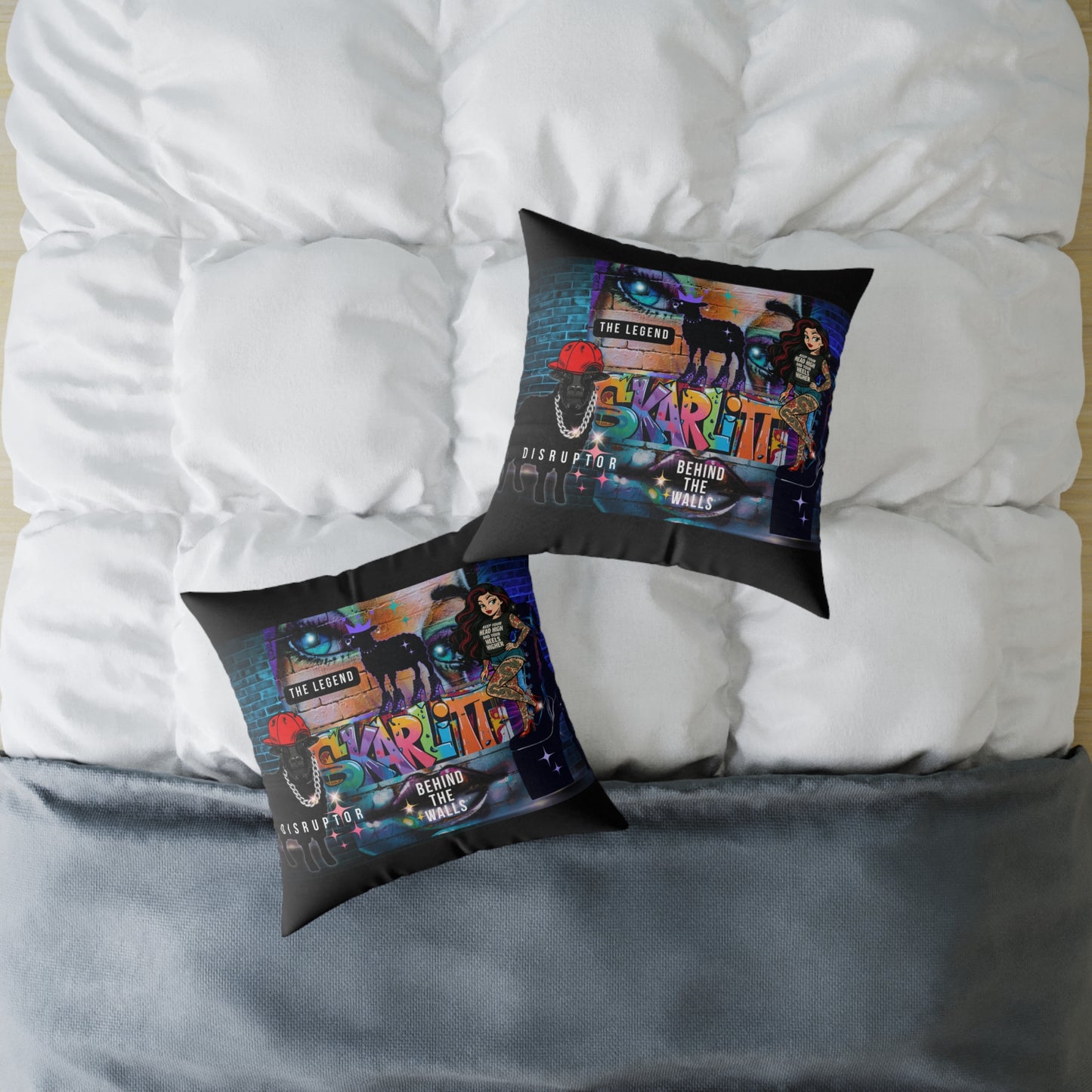 Behind the Walls Throw Pillow, Streetwear Design