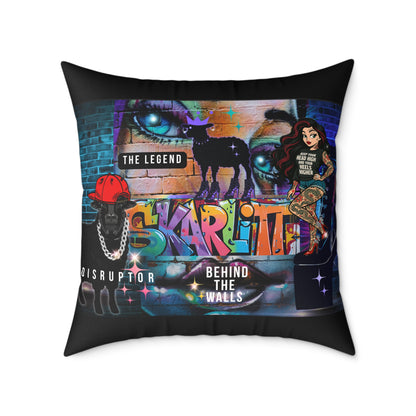 Behind the Walls Throw Pillow, Streetwear Design