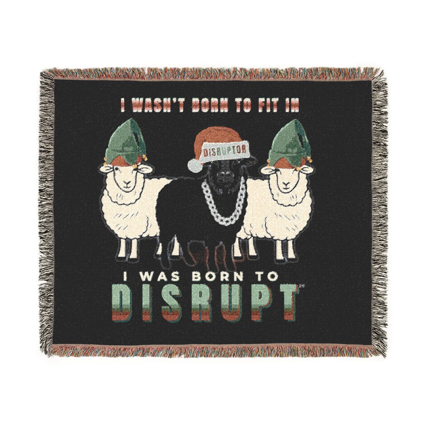 Born To Disrupt Woven Blanket – Holiday Rebel LIMITED Edition