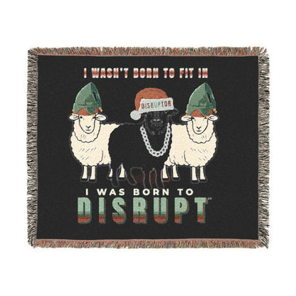Born To Disrupt Woven Blanket – Holiday Rebel LIMITED Edition