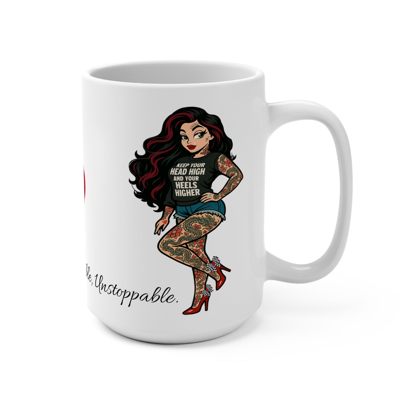 Inspiration Mug, Tattooed Sexy Skarlitt Unstoppable