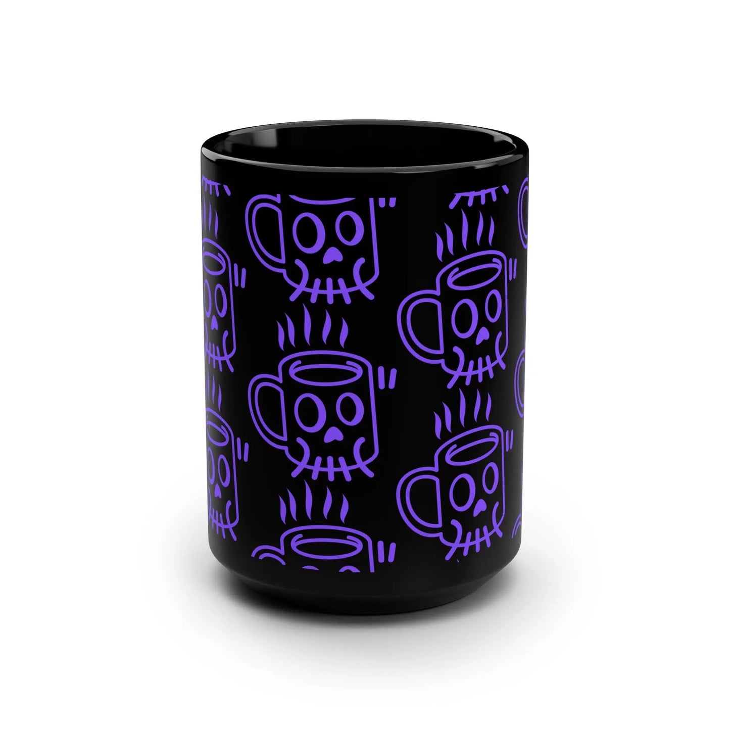 The Bean Grind™ Black Mug, The Bean's Lil Guy Printify