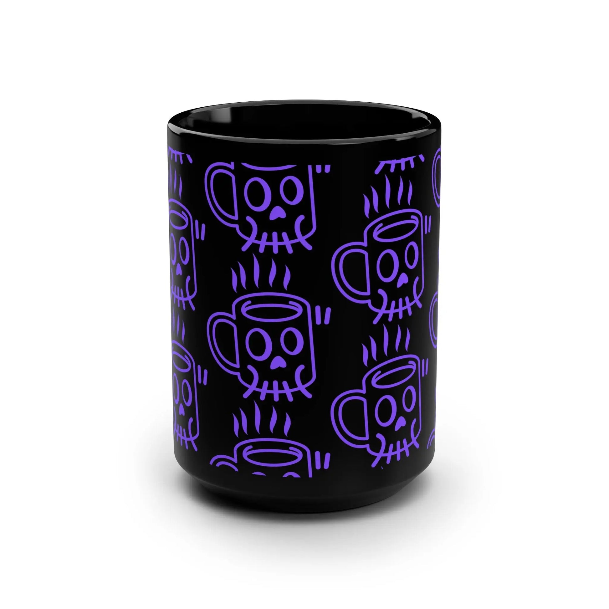 The Bean Grind™ Black Mug, The Bean's Lil Guy Printify