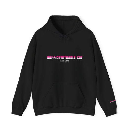 UNF★CKWITHABLE-ISH™ Unisex Hoodie, Streetwear Hot Pink/Black 5XL