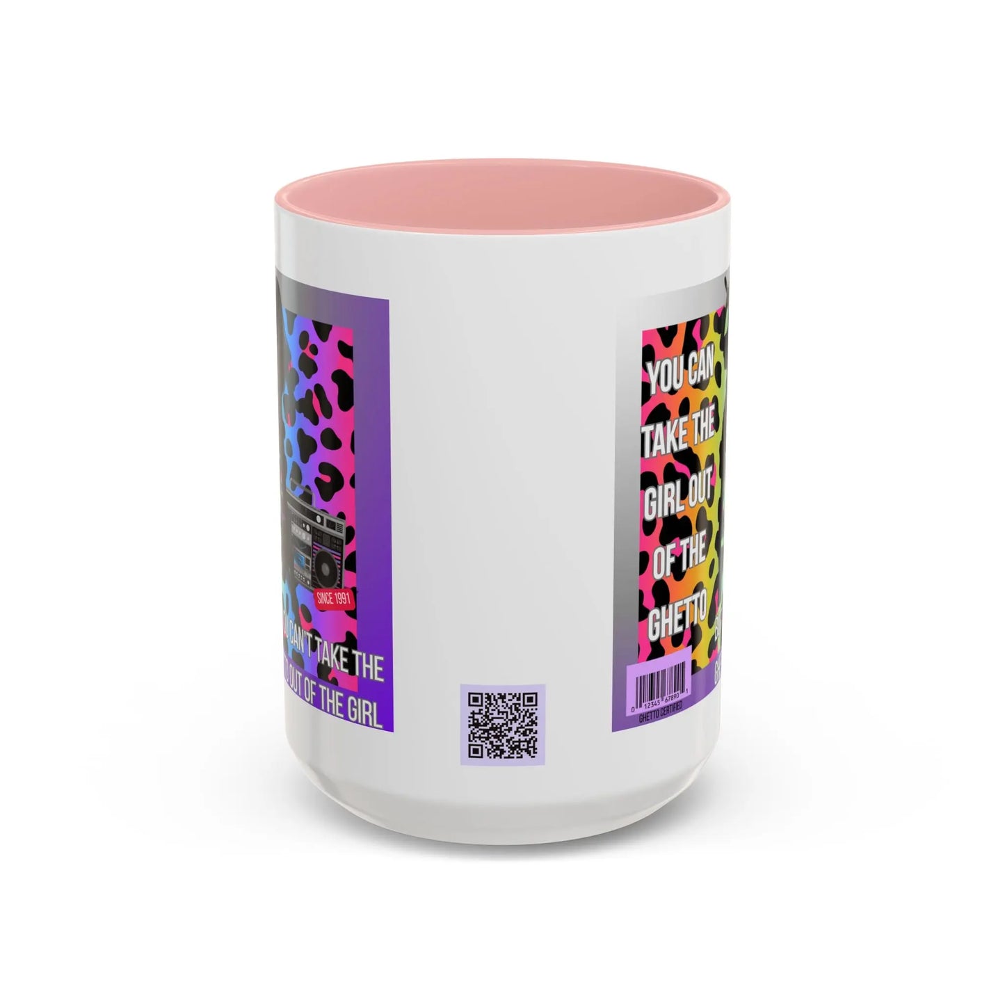 Funny Accent Mug, 8 Colors - You Can Take the Girl Out of the Ghetto Mug Printify
