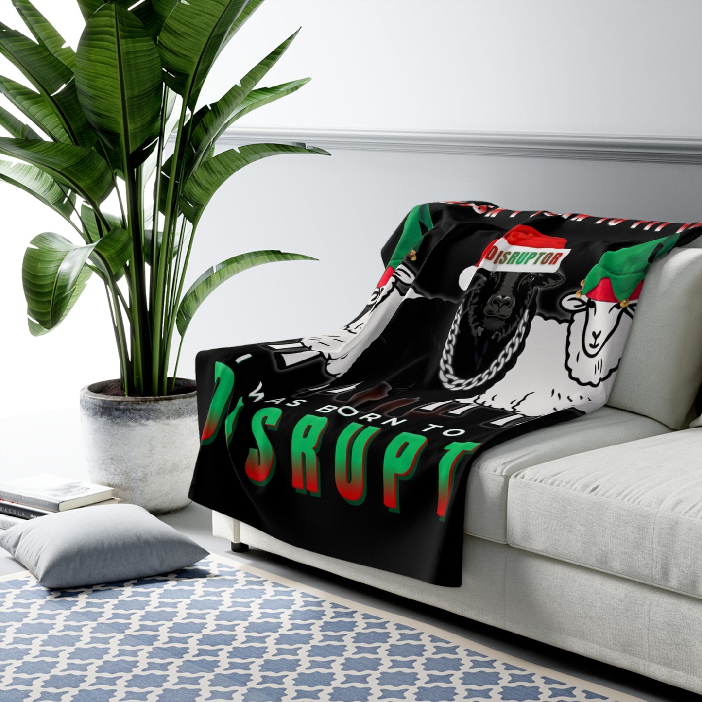 Christmas Throw Blanket Limited Edition, Black Sheep