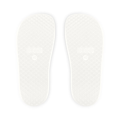 UNF★CKWITHABLE-ISH™ Men's Adjustable Slides White/ Red Star