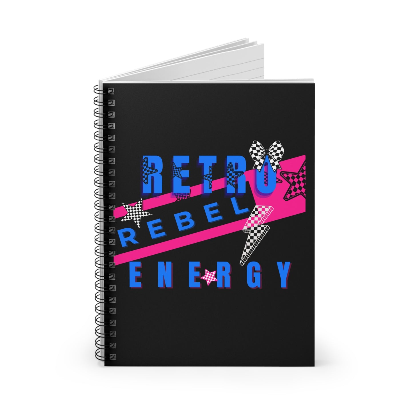Retro Rebel 90's Energy Spiral Notebook