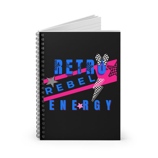 Retro Rebel 90's Energy Spiral Notebook