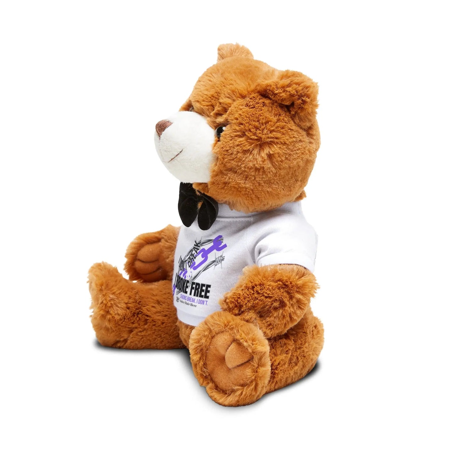 Recovery Teddy – “I Broke Free” Purple Chain, Limited Edition - Collectible Printify