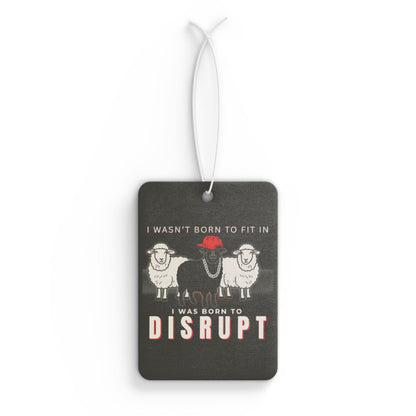 Black Sheep Born to DISRUPT Car Air Freshener Ornament Card