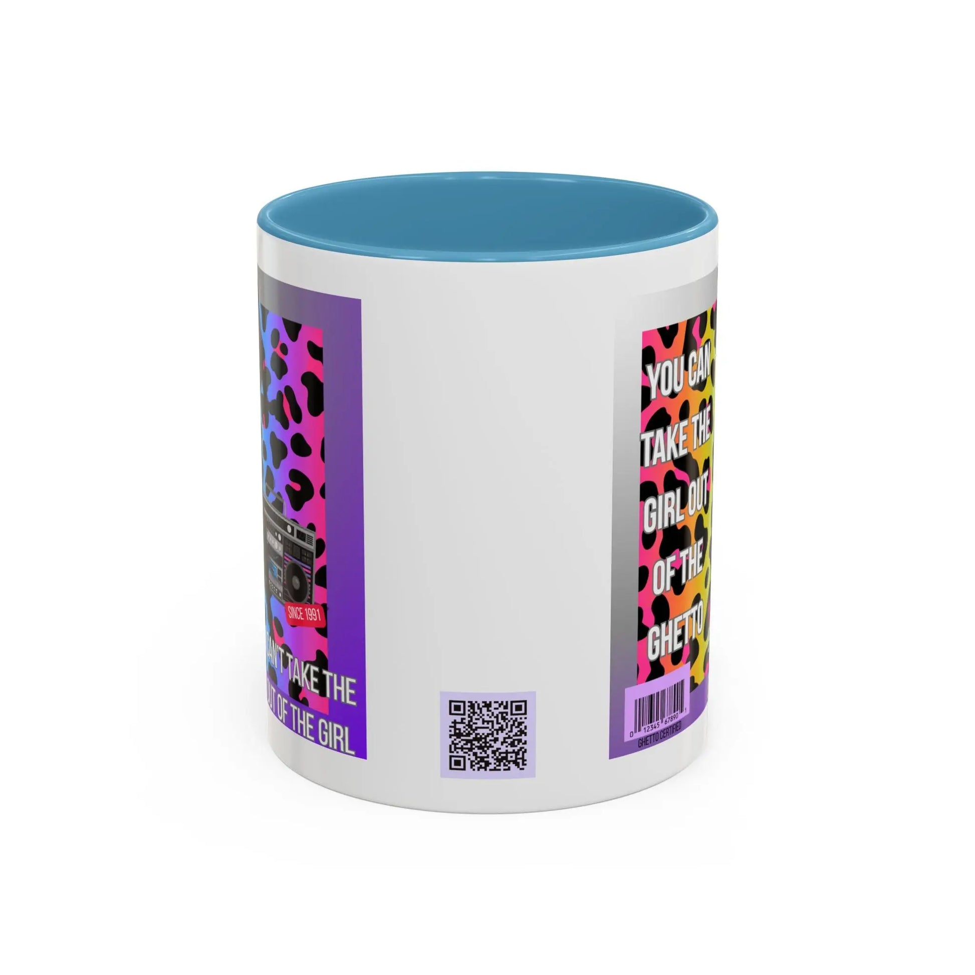 Funny Accent Mug, 8 Colors - You Can Take the Girl Out of the Ghetto Mug Printify