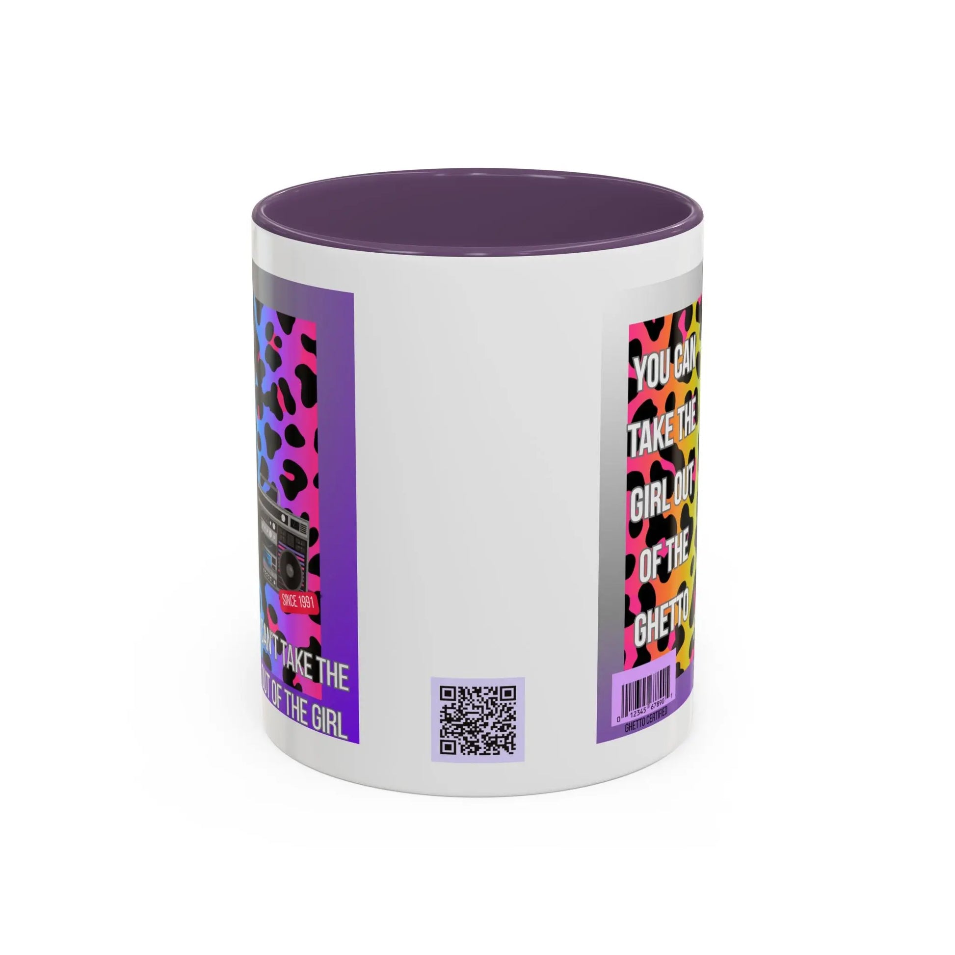 Funny Accent Mug, 8 Colors - You Can Take the Girl Out of the Ghetto Mug Printify