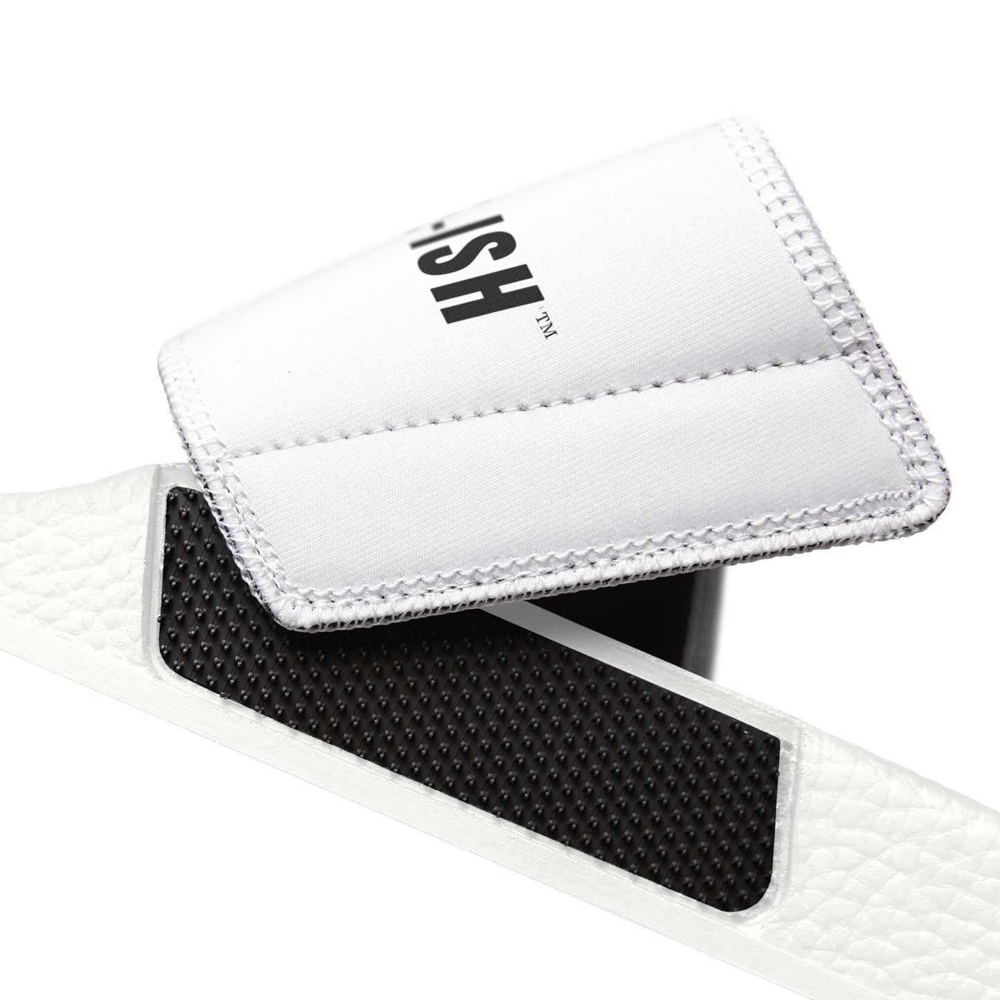 UNF★CKWITHABLE-ISH™ Men's Adjustable Slides White/ Red Star