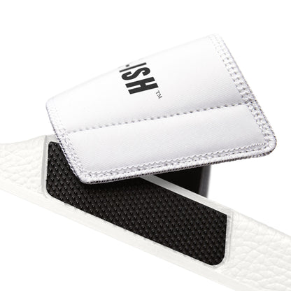 UNF★CKWITHABLE-ISH™ Men's Adjustable Slides White/ Red Star