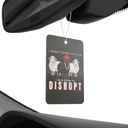 Black Sheep Born to DISRUPT Car Air Freshener Ornament Card