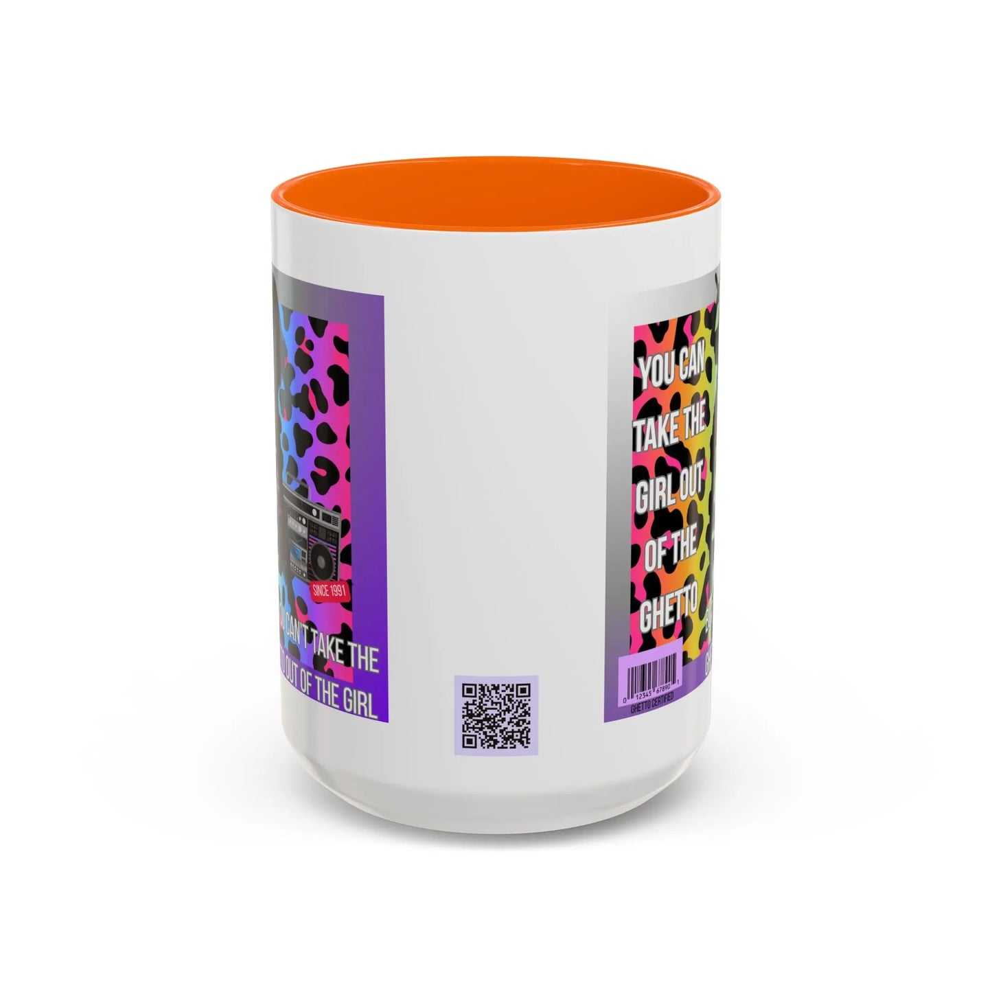 Funny Accent Mug, 8 Colors - You Can Take the Girl Out of the Ghetto Mug Printify