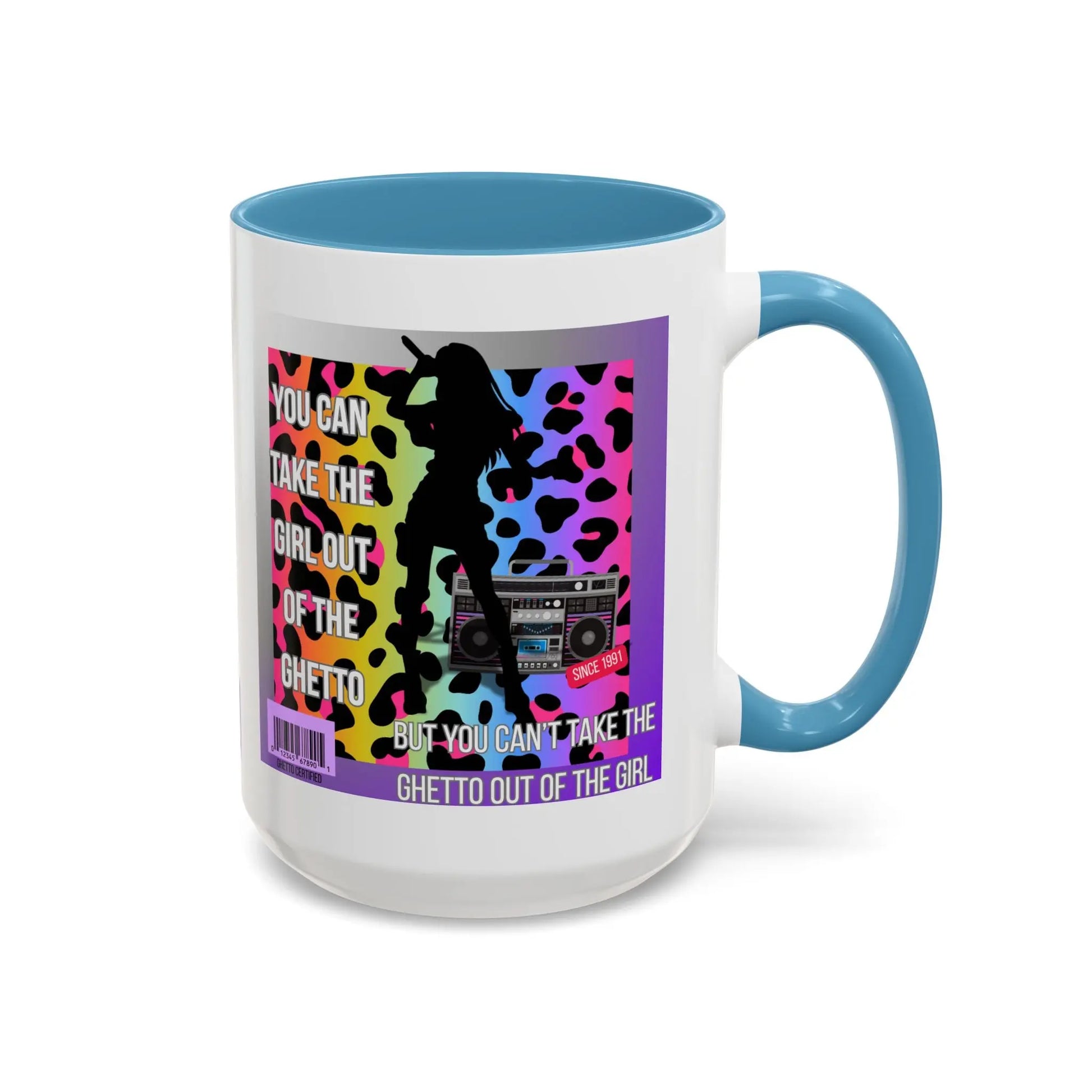 Funny Accent Mug, 8 Colors - You Can Take the Girl Out of the Ghetto Mug Printify