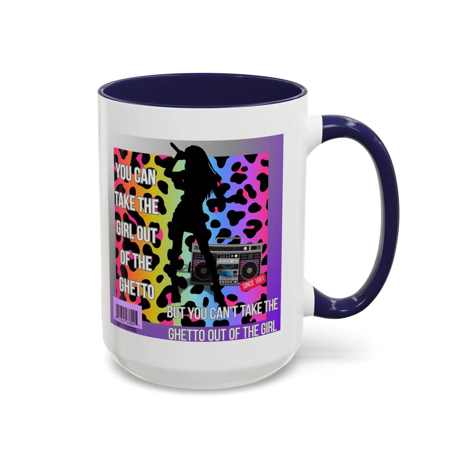 Funny Accent Mug, 8 Colors - You Can Take the Girl Out of the Ghetto Mug Printify
