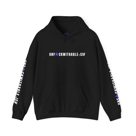 UNF★CKWITHABLE-ISH™ Unisex Hoodie, Graphic Sleeves Purple Star Edition