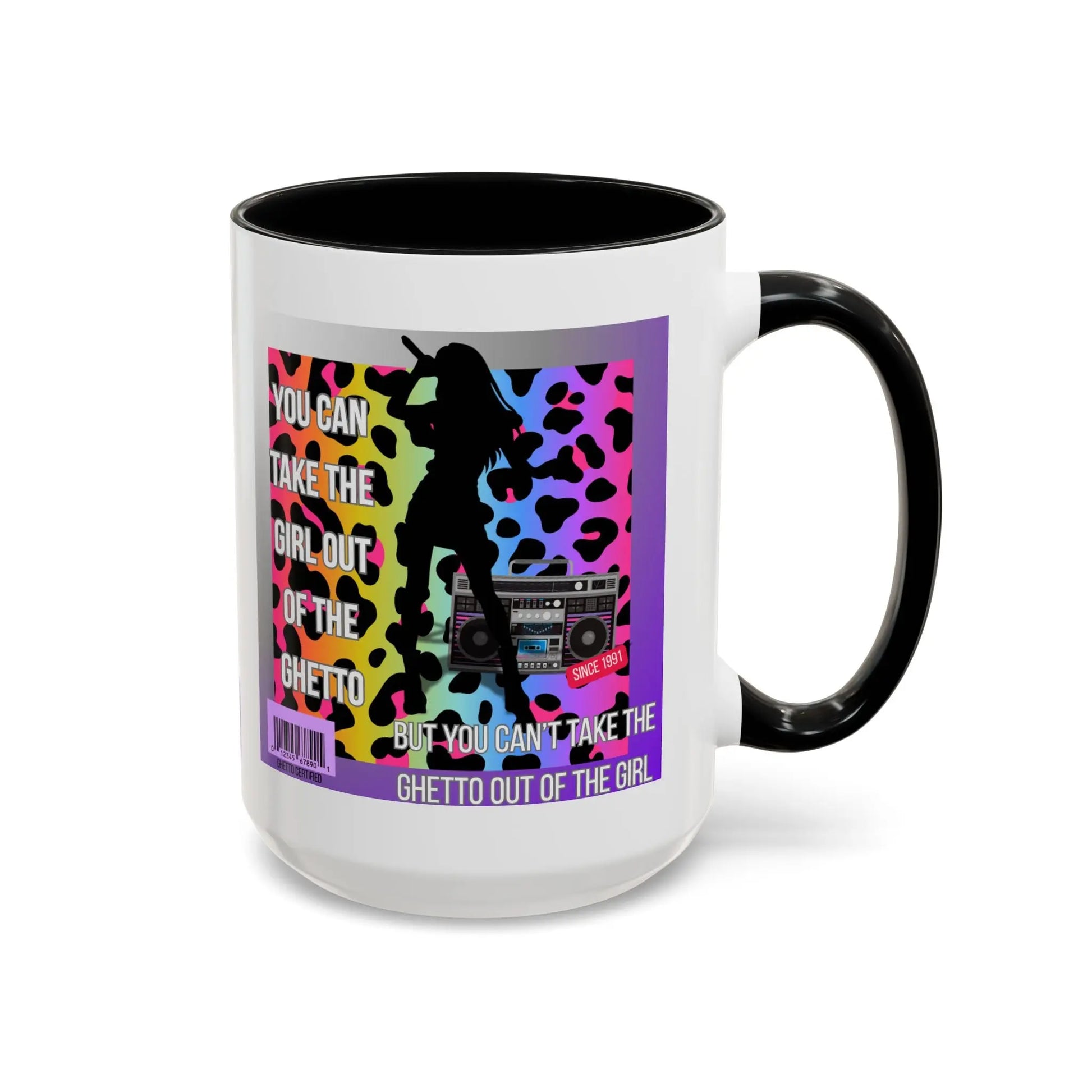 Funny Accent Mug, 8 Colors - You Can Take the Girl Out of the Ghetto Mug Printify