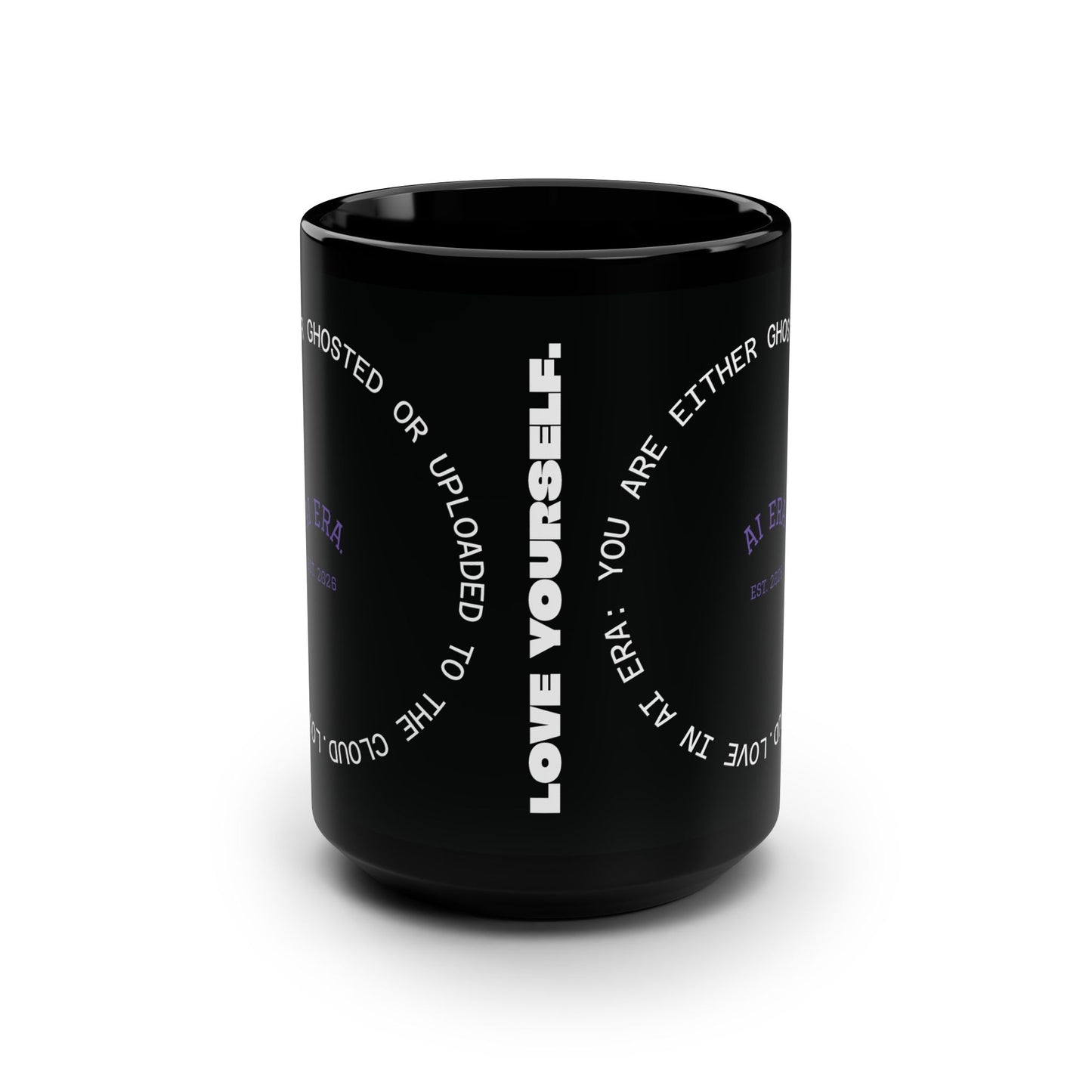 Funny Black Mug, AI Love