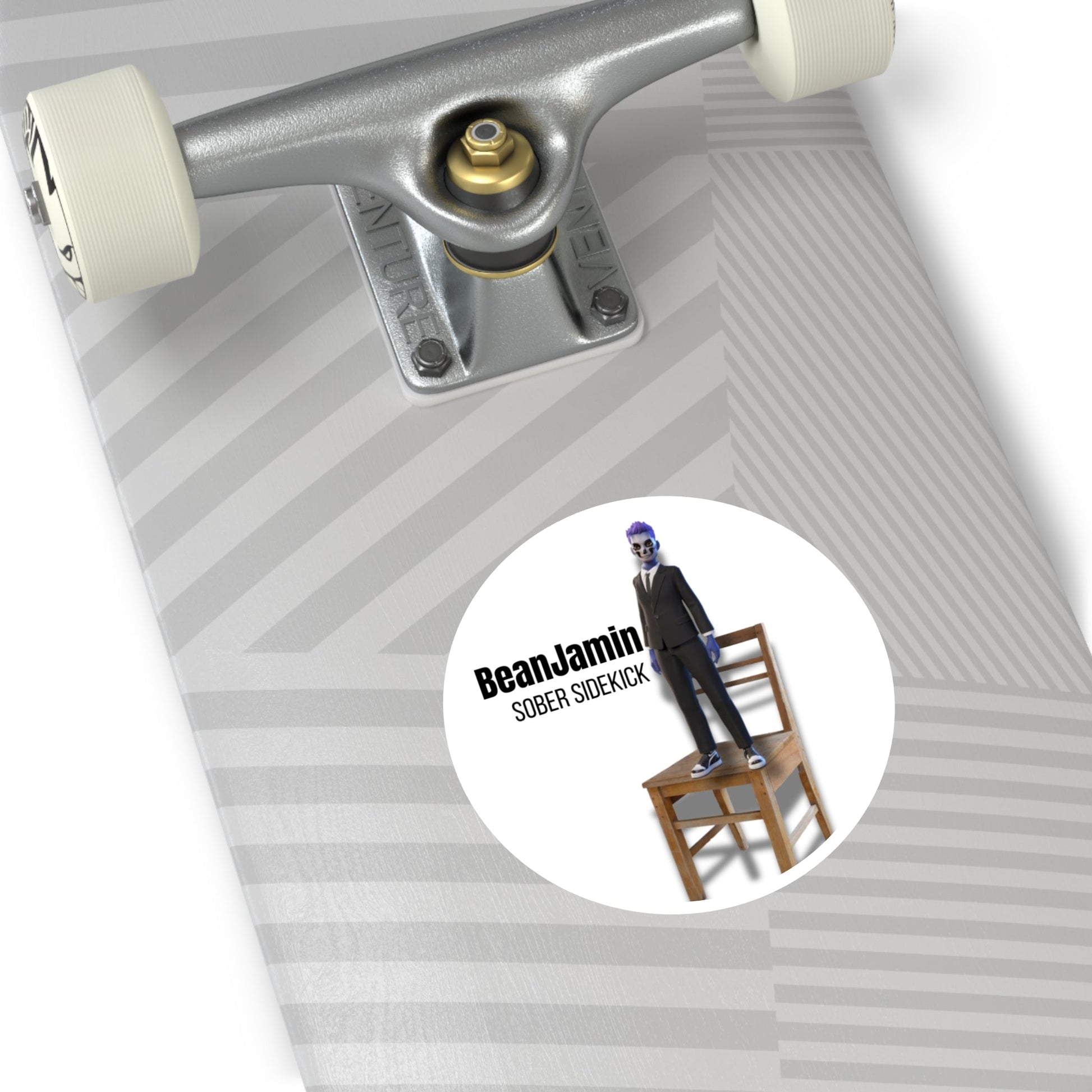 BeanJamin Sober Sidekick Vinyl Sticker Printify