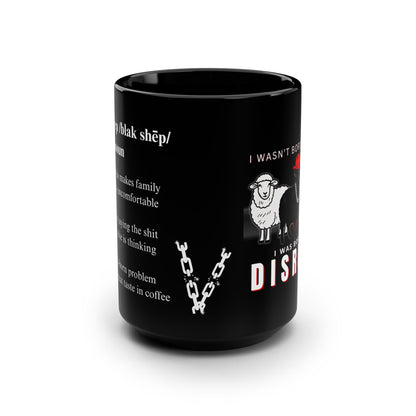 Black Sheep Born to Disrupt Bundle, Streetwear Terry Cloth Hoodie + Mug