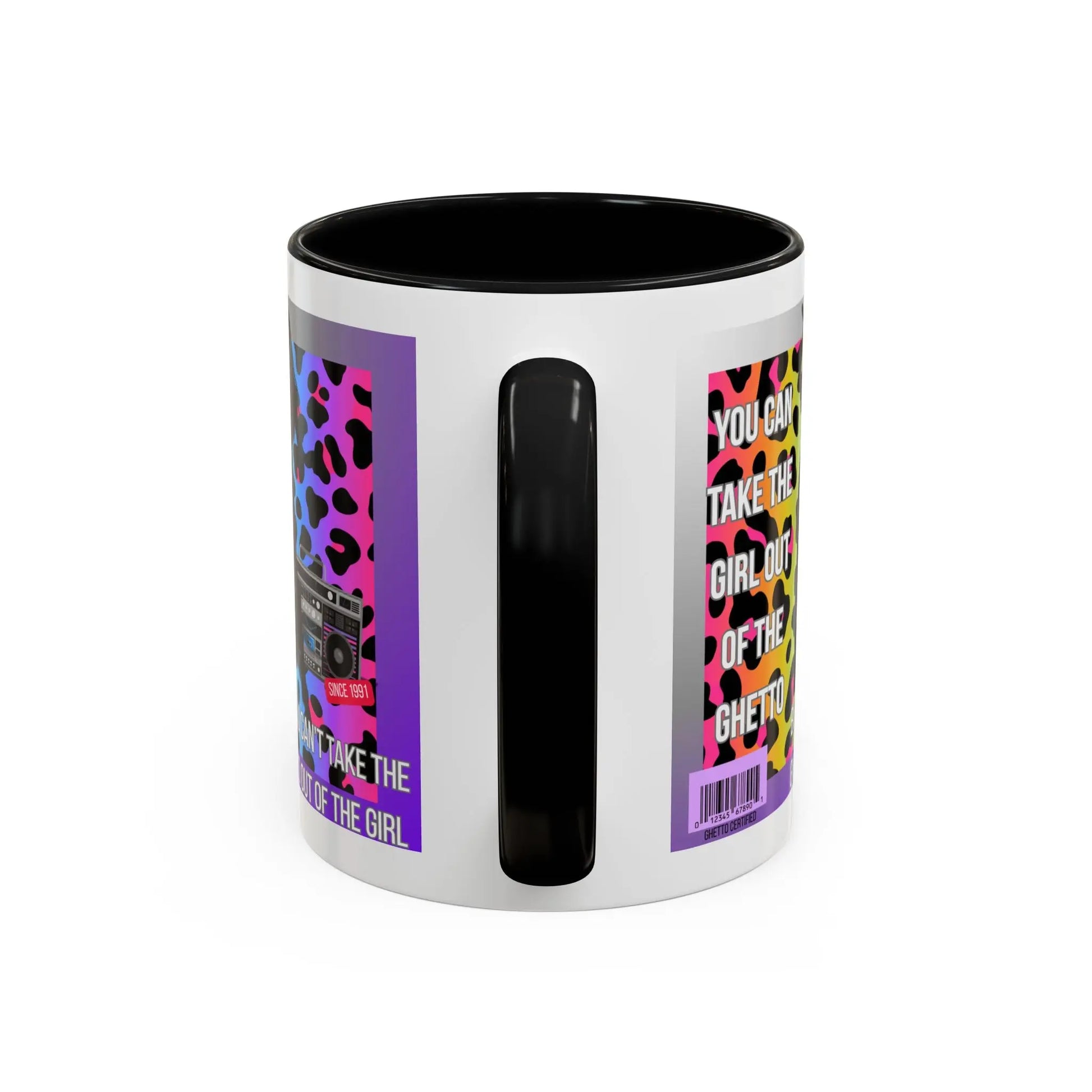 Funny Accent Mug, 8 Colors - You Can Take the Girl Out of the Ghetto Mug Printify