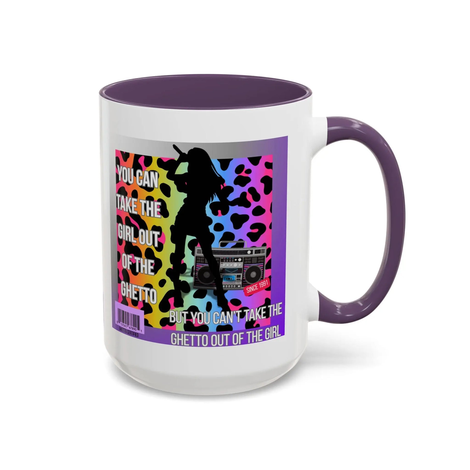 Funny Accent Mug, 8 Colors - You Can Take the Girl Out of the Ghetto Mug Printify