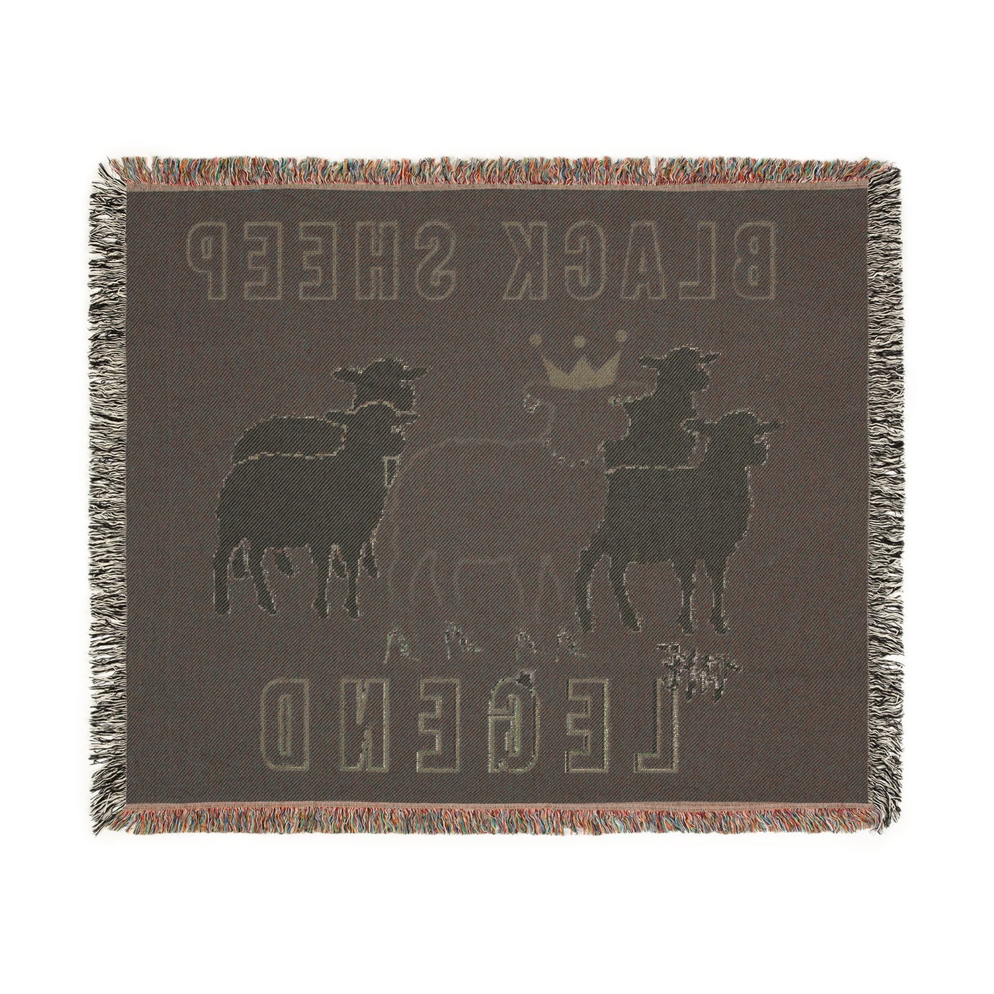 Black Sheep The Legend Oversized Woven Throw Blanket 80x60