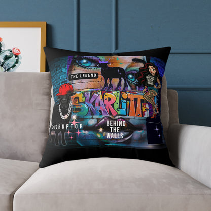 Behind the Walls Throw Pillow, Streetwear Design