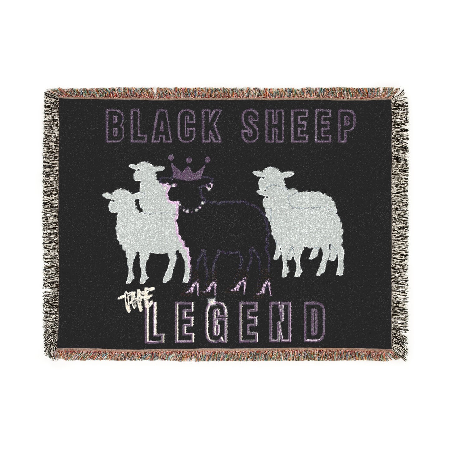 Black Sheep The Legend Oversized Woven Throw Blanket 80x60