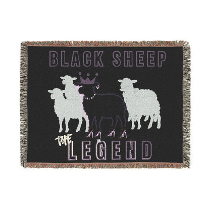 Black Sheep The Legend Oversized Woven Throw Blanket 80x60