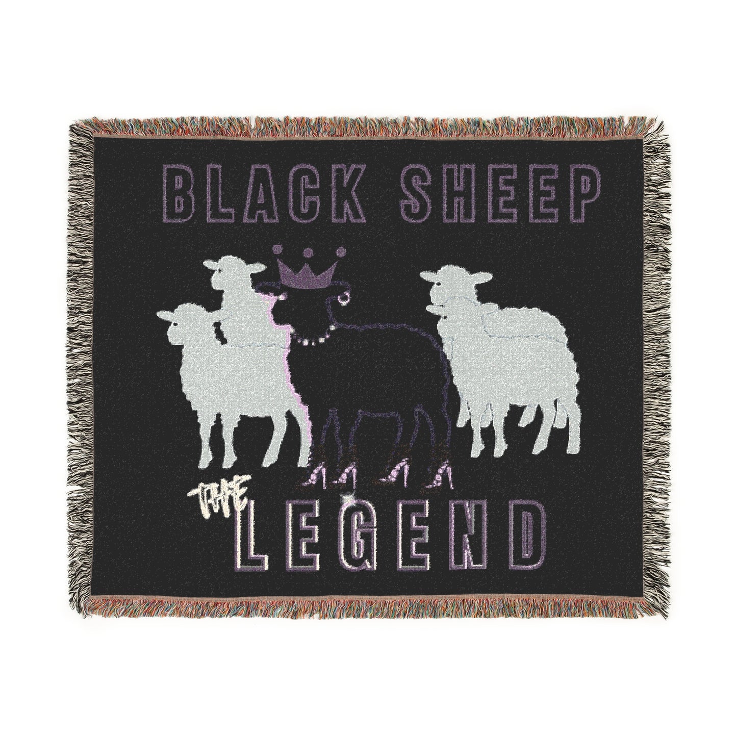 Black Sheep The Legend Oversized Woven Throw Blanket 80x60
