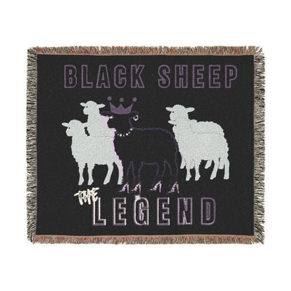 Black Sheep The Legend Oversized Woven Throw Blanket 80x60