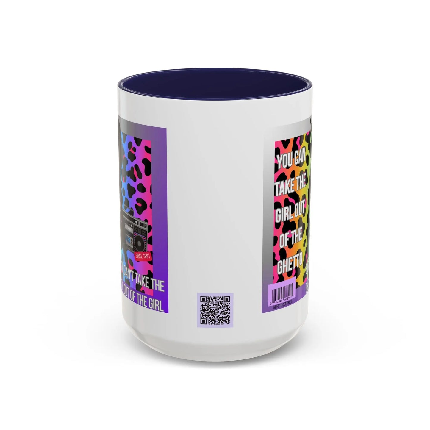 Funny Accent Mug, 8 Colors - You Can Take the Girl Out of the Ghetto Mug Printify