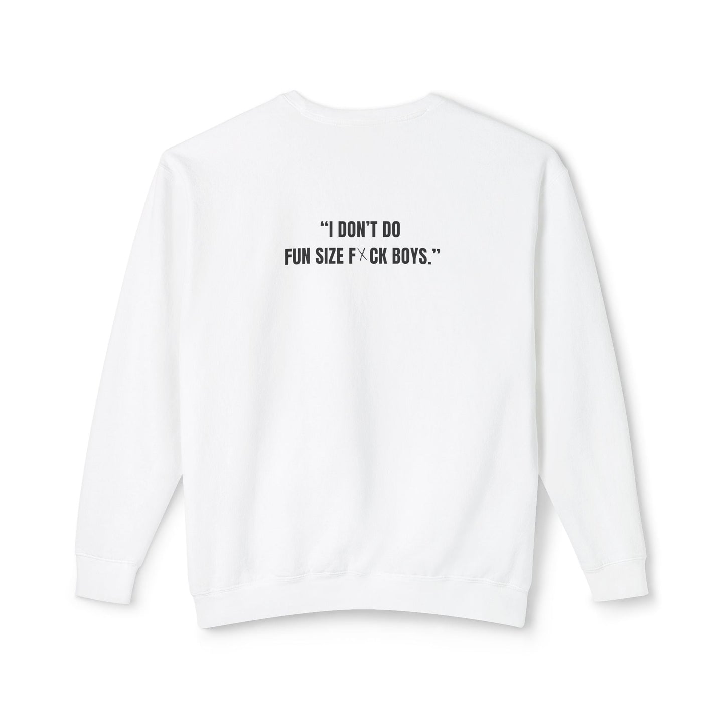Adult Humor Crewneck Sweatshirt - Fun Size F*ck Boys Printify