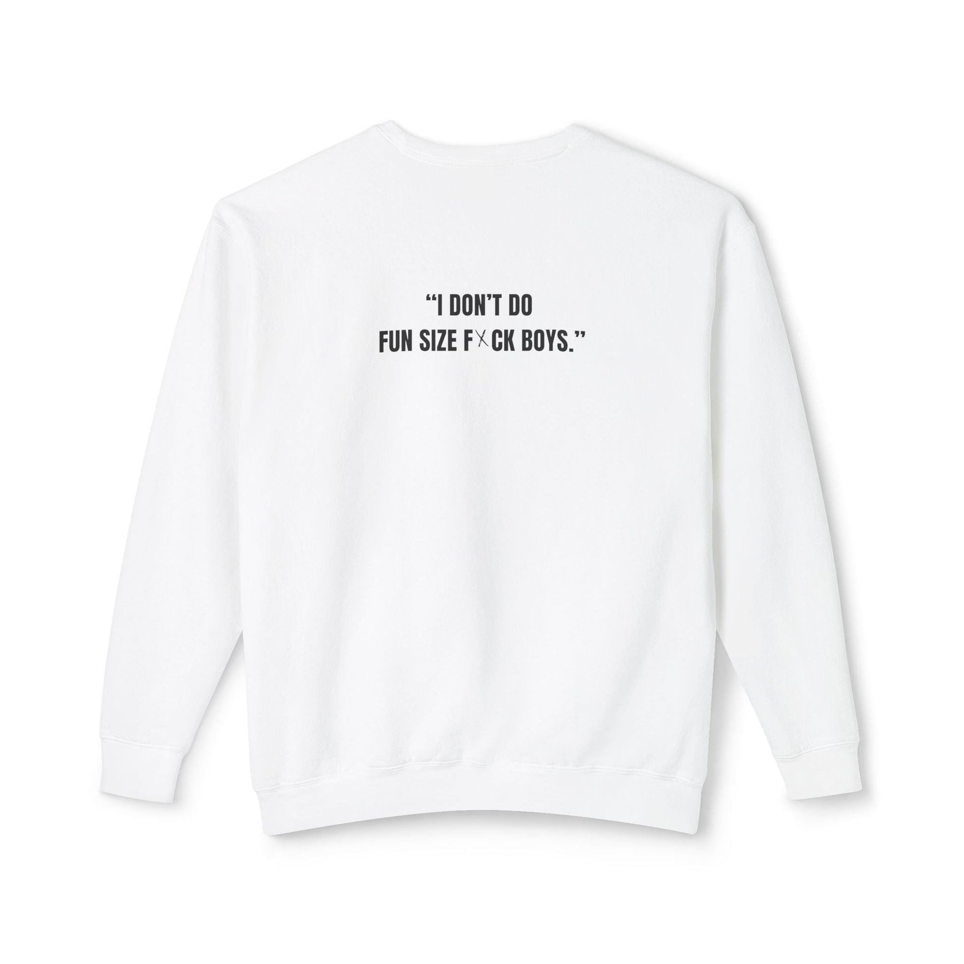 Adult Humor Crewneck Sweatshirt - Fun Size F*ck Boys Printify