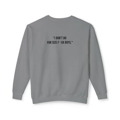Adult Humor Crewneck Sweatshirt - Fun Size F*ck Boys Printify