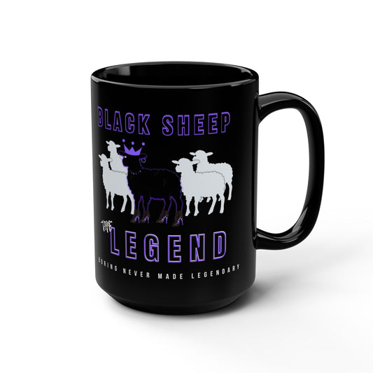 Black Sheep The Legend Mug, Black & Purple Edition