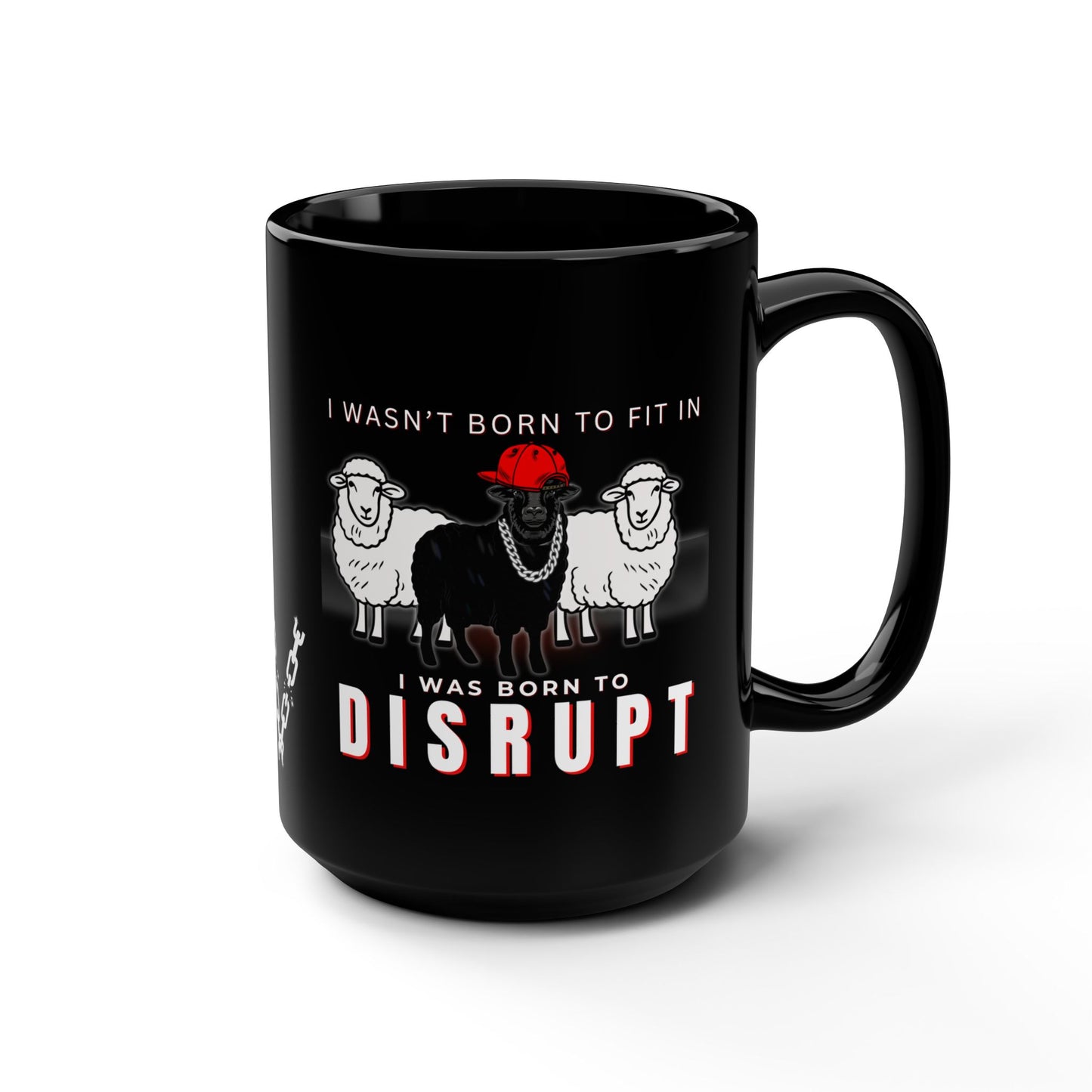 Funny Black Mug, Black Sheep With Definition