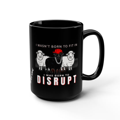 Funny Black Mug, Black Sheep With Definition