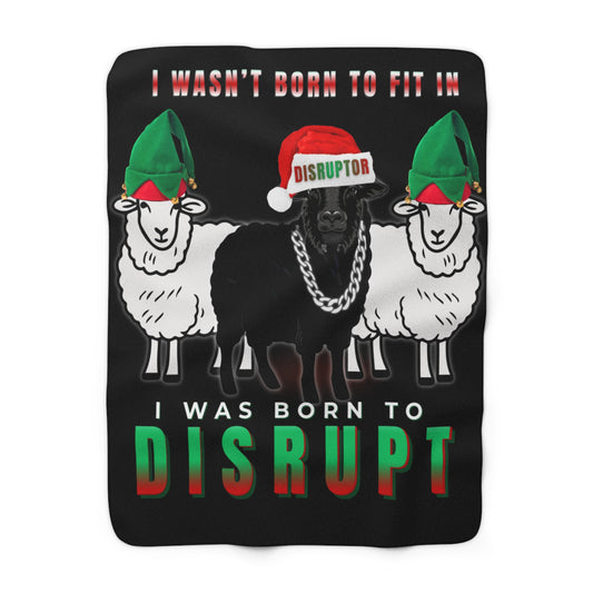 Christmas Throw Blanket Limited Edition, Black Sheep